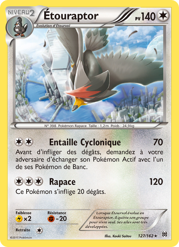 Étouraptor 127 — Impulsion Turbo (French Pokémon TCG card)