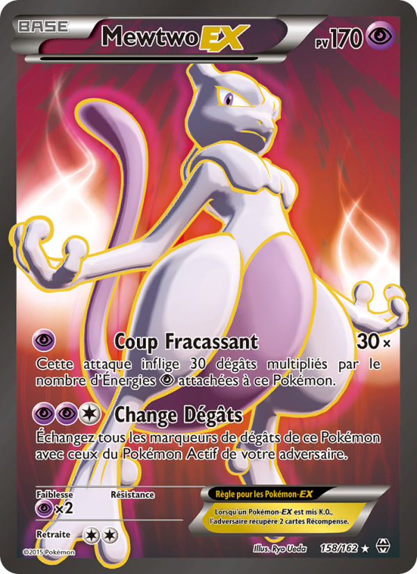 Mewtwo EX 158 — Impulsion Turbo (French Pokémon TCG card)