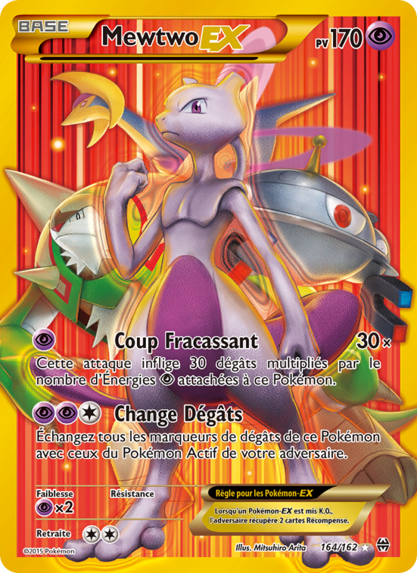 Mewtwo EX 164 — Impulsion Turbo (French Pokémon TCG card)