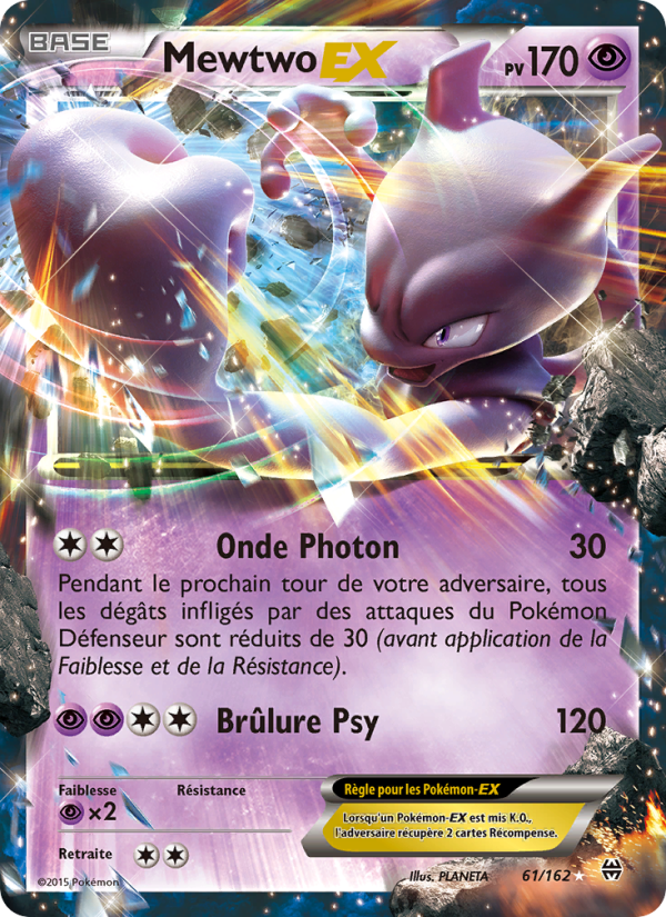 Mewtwo EX 61 — Impulsion Turbo (French Pokémon TCG card)