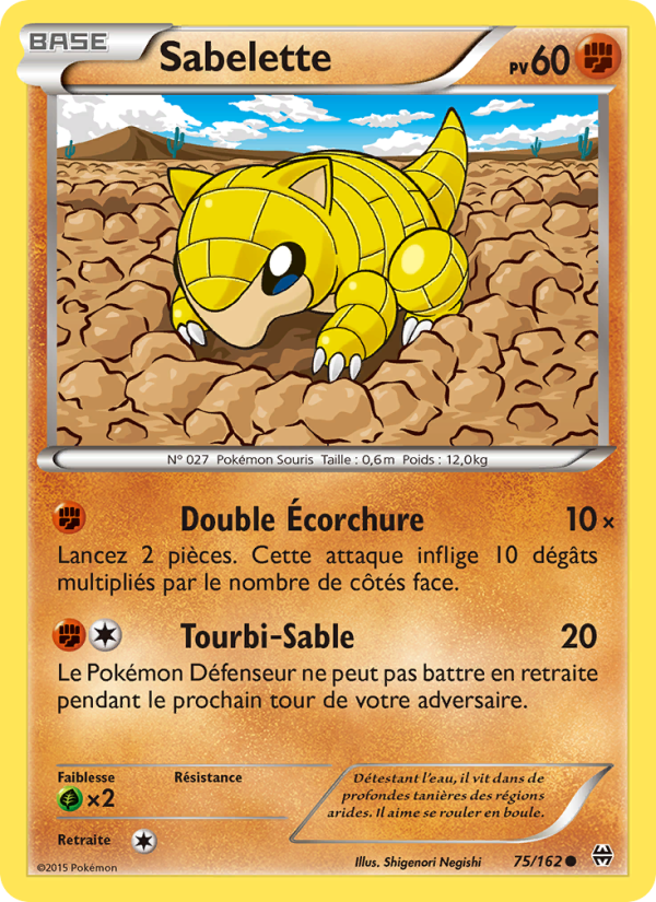 Sabelette 75 — Impulsion Turbo (French Pokémon TCG card)