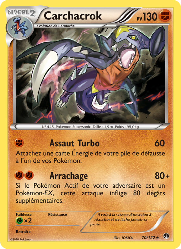 Carchacrok 70 — Rupture Turbo (French Pokémon TCG card)