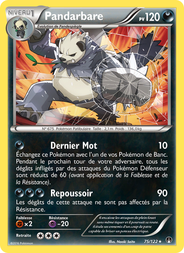 Pandarbare 75 — Rupture Turbo (French Pokémon TCG card)