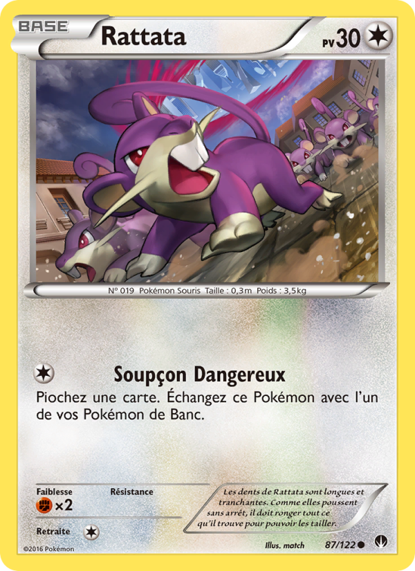 Rattata 87 — Rupture Turbo (French Pokémon TCG card)
