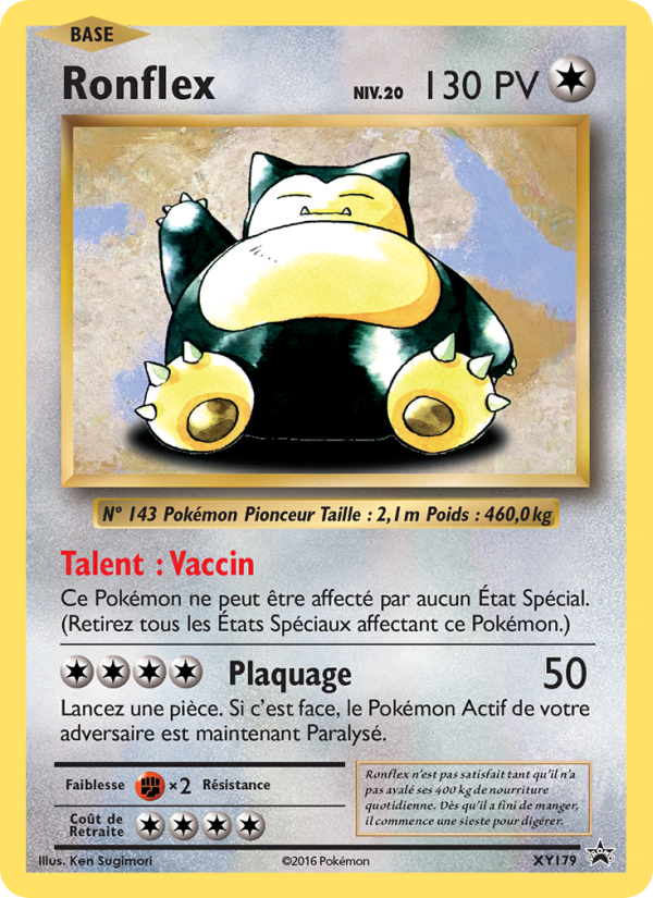 Ronflex XY179 — Promo XY (French Pokémon TCG card)