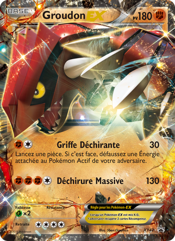 Groudon EX XY42 — Promo XY (French Pokémon TCG card)