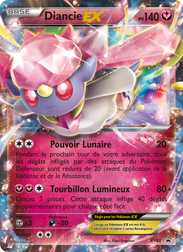 Diancie EX XY43 — Promo XY (French Pokémon TCG card)