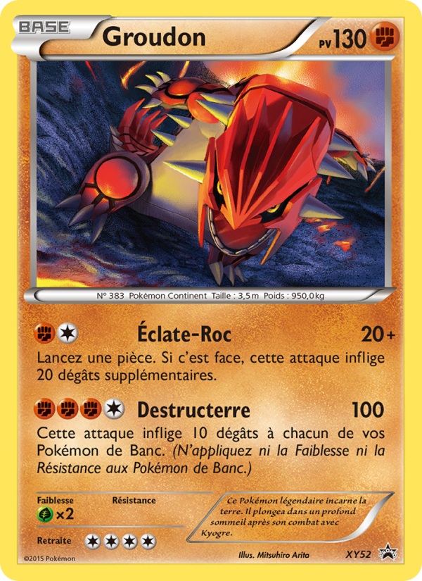 Groudon XY52 — Promo XY (French Pokémon TCG card)