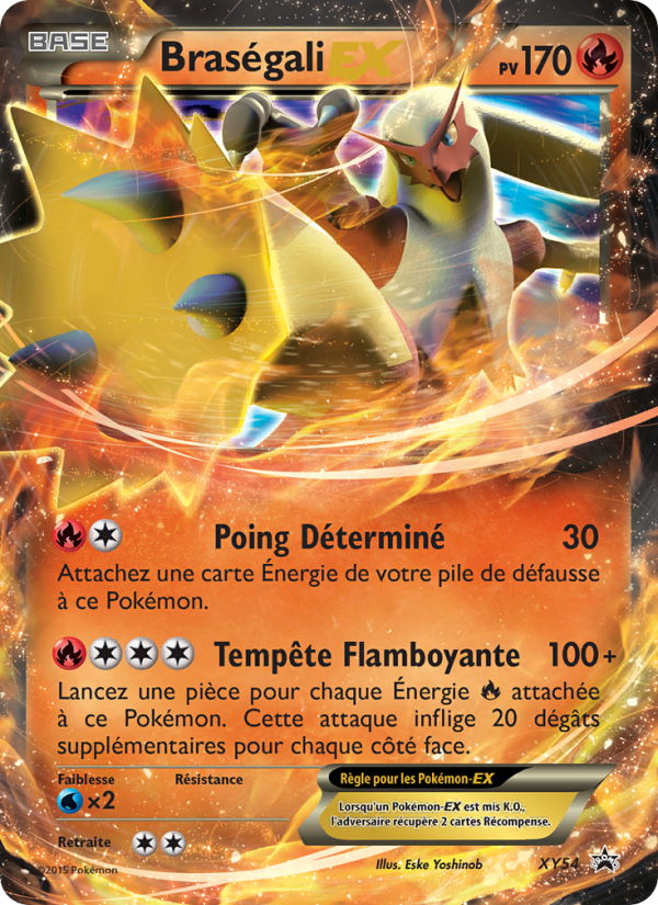 Braségali EX XY54 — Promo XY (French Pokémon TCG card)