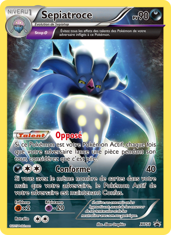 Sepiatroce XY58 — Promo XY (French Pokémon TCG card)