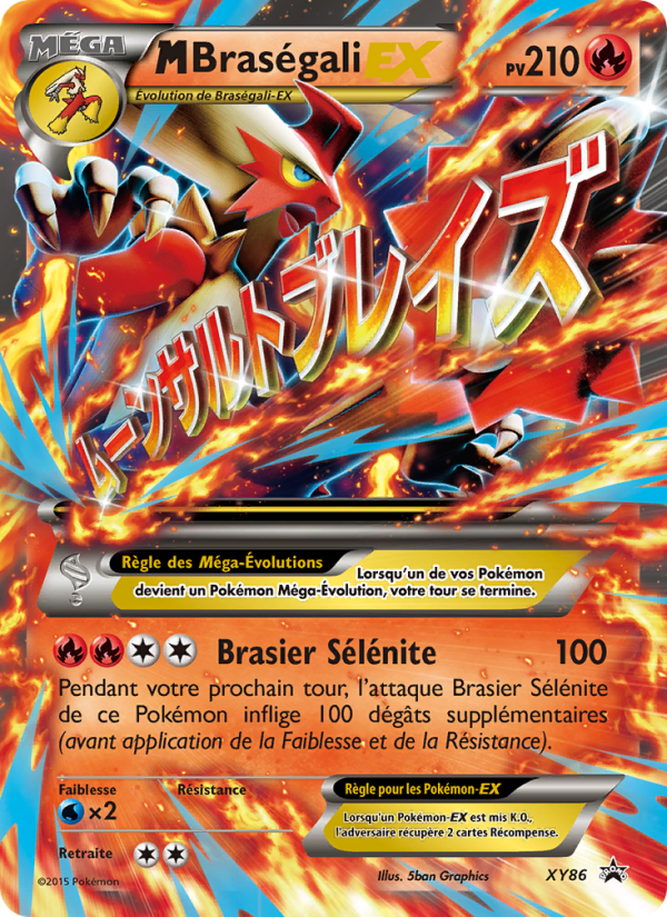 M Braségali EX XY86 — Promo XY (French Pokémon TCG card)