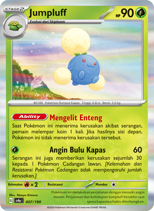 Jumpluff 007 — Harta Berkilau ex (Indonesian Pokémon TCG card)