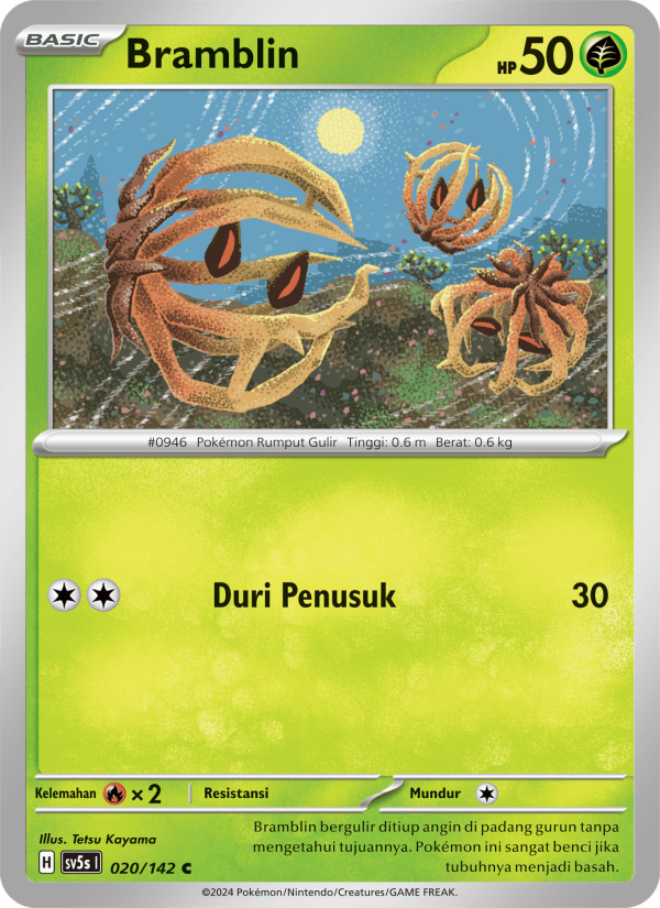Bramblin 020 — Paradoks Andalan (Indonesian Pokémon TCG card)