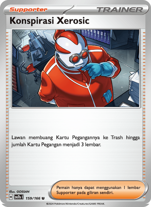 Konspirasi Xerosic‌ 159 — Bimbingan Rasi (Indonesian Pokémon TCG card)