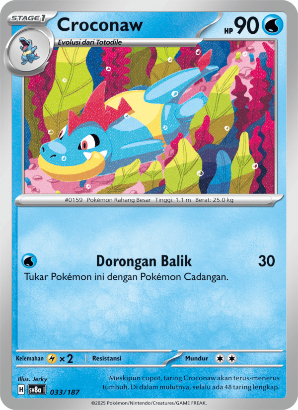 Croconaw 033 — Festival Terastal ex (Indonesian Pokémon TCG card)