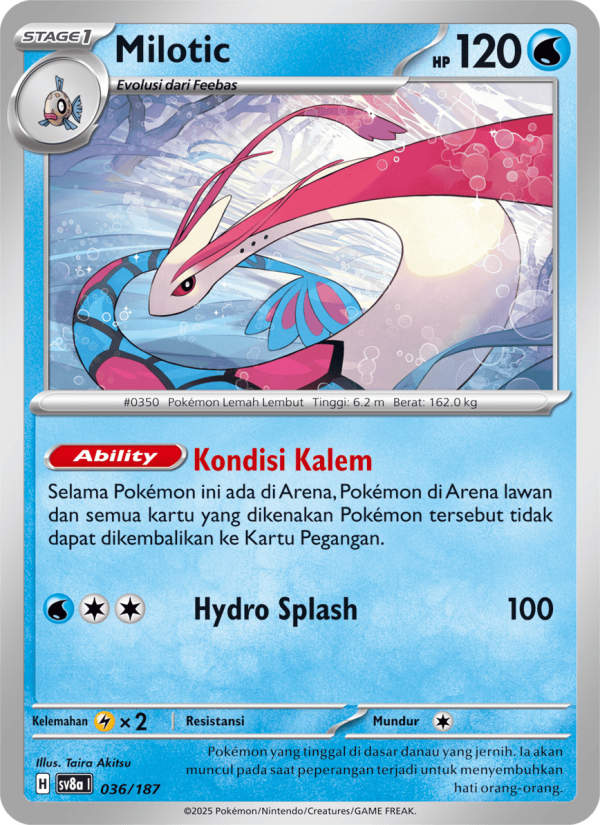 Milotic 036 — Festival Terastal ex (Indonesian Pokémon TCG card)