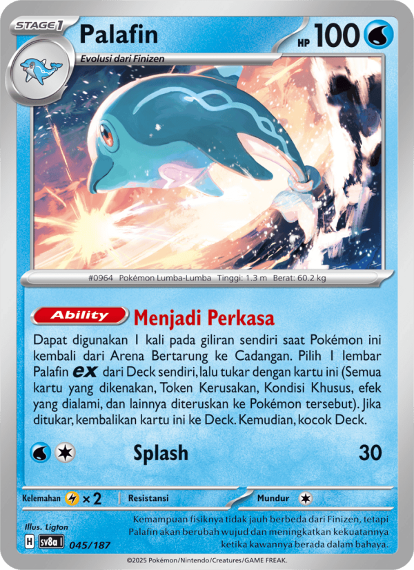 Palafin 045 — Festival Terastal ex (Indonesian Pokémon TCG card)