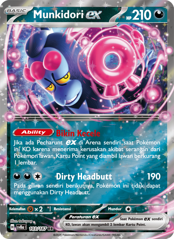 Munkidori‌ ex 103 — Festival Terastal ex (Indonesian Pokémon TCG card)