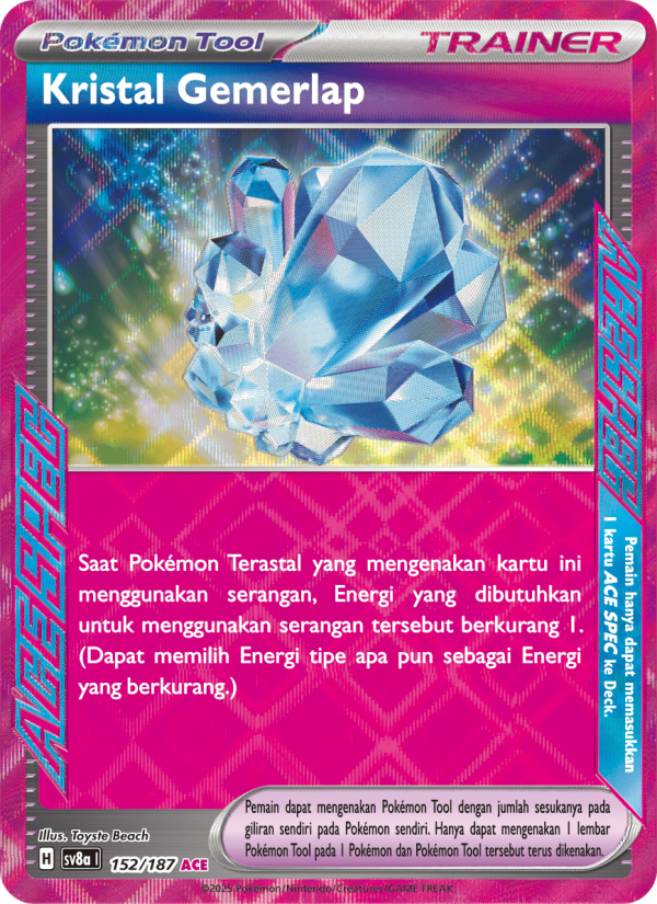 Kristal Gemerlap‌ 152 — Festival Terastal ex (Indonesian Pokémon TCG card)