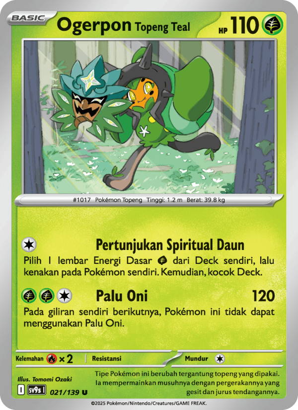 Ogerpon Topeng Teal Pokémon TCG cards
