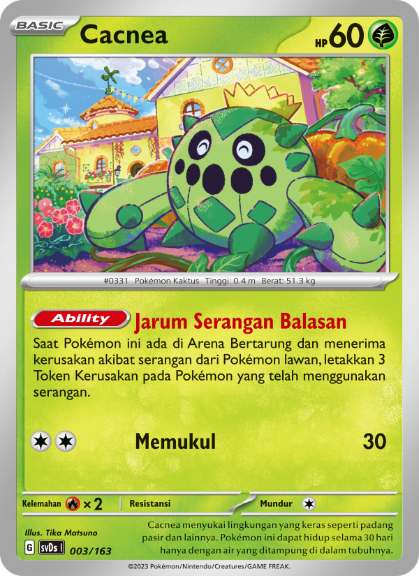 Cacnea 003 — Deck Ringkas ex (Indonesian Pokémon TCG card)