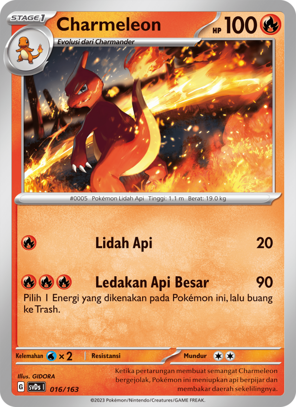 Charmeleon 016 — Deck Ringkas ex (Indonesian Pokémon TCG card)