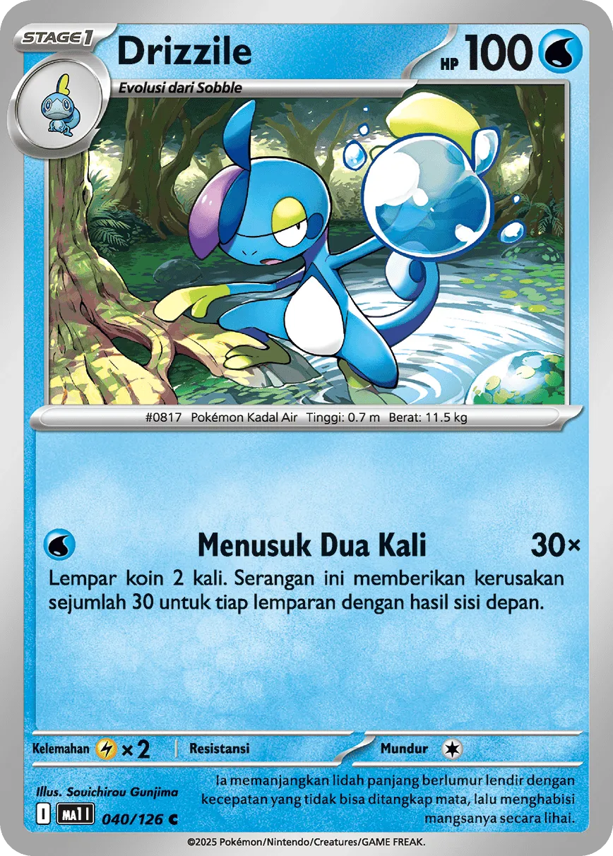Drizzile 040/184 — Mega Evolution ID/TH Singles (Indonesian Pokémon TCG card)