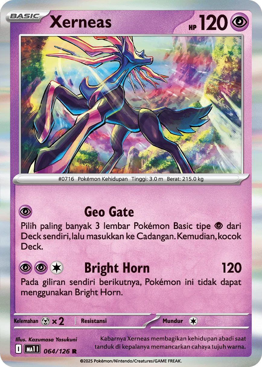 Xerneas 064/184 — Mega Evolution ID/TH Singles (Indonesian Pokémon TCG card)