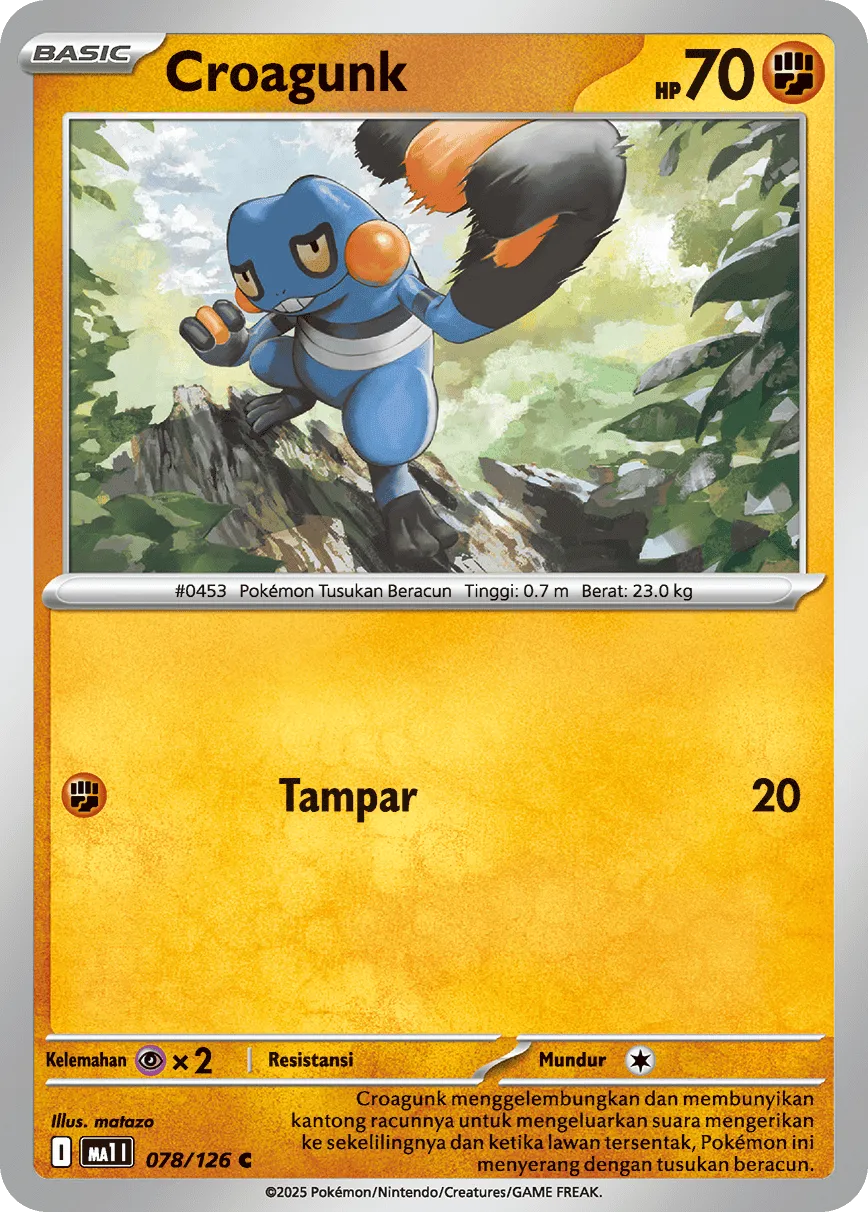 Croagunk 078/184 — Mega Evolution ID/TH Singles (Indonesian Pokémon TCG card)