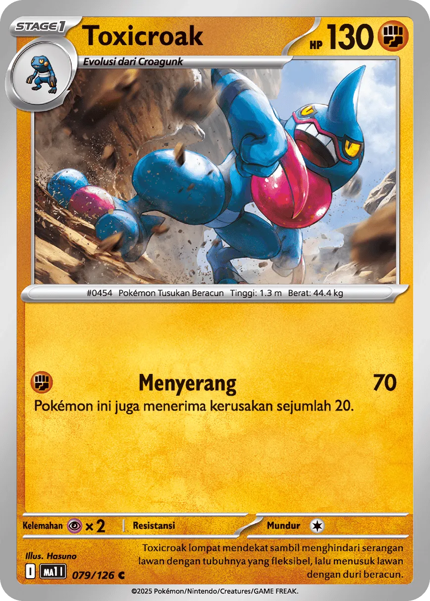Toxicroak 079/184 — Mega Evolution ID/TH Singles (Indonesian Pokémon TCG card)
