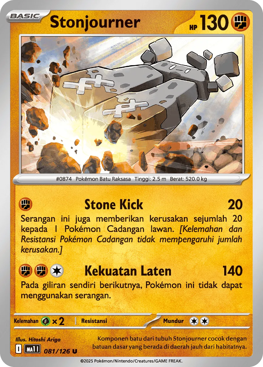 Stonjourner 081/184 — Mega Evolution ID/TH Singles (Indonesian Pokémon TCG card)
