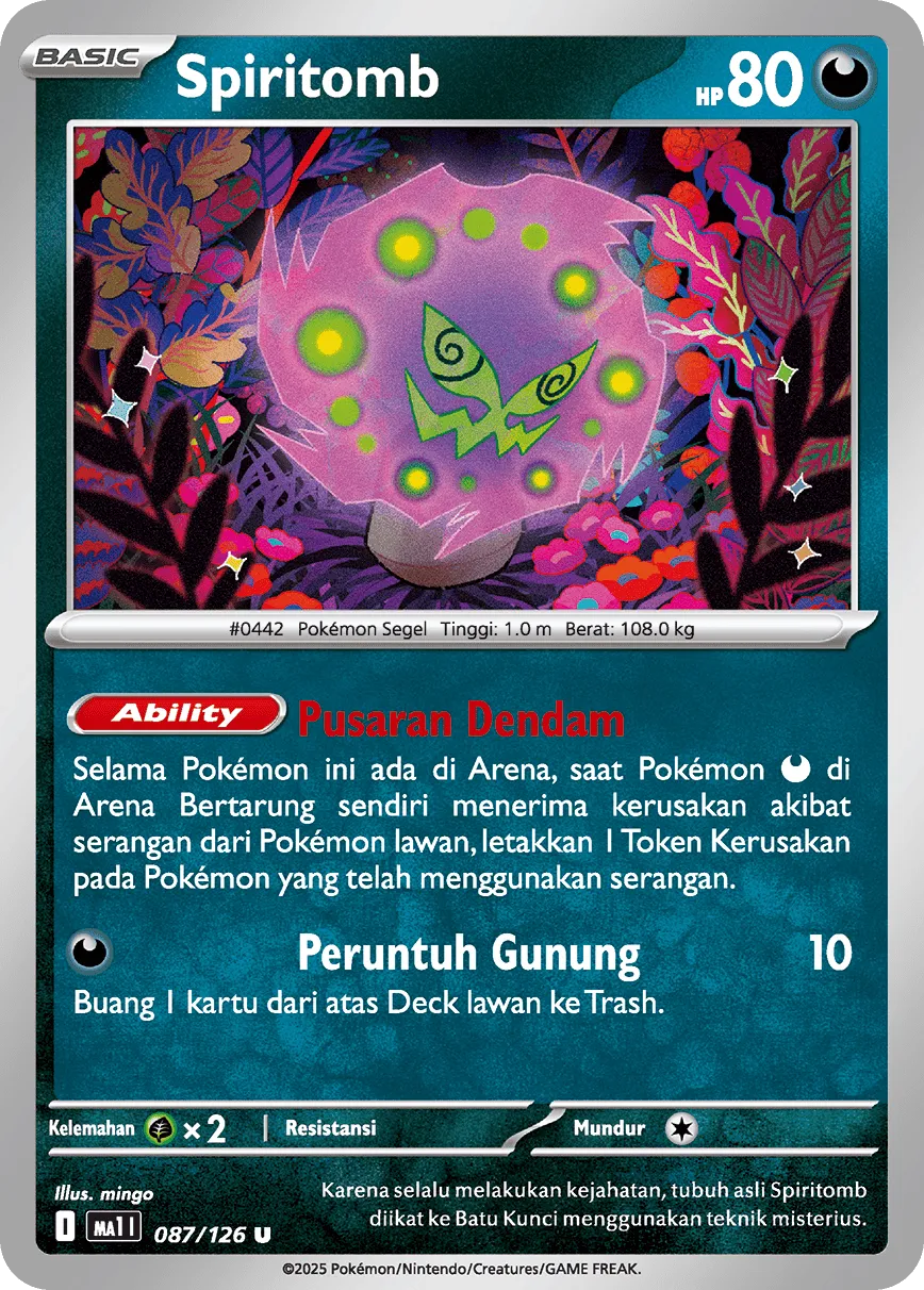 Spiritomb 087/184 — Mega Evolution ID/TH Singles (Indonesian Pokémon TCG card)