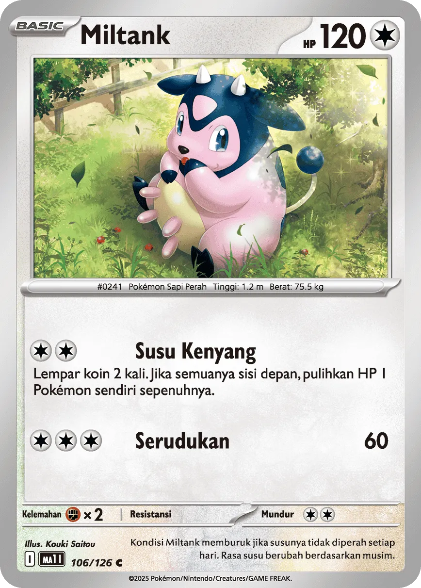 Miltank 106/184 — Mega Evolution ID/TH Singles (Indonesian Pokémon TCG card)