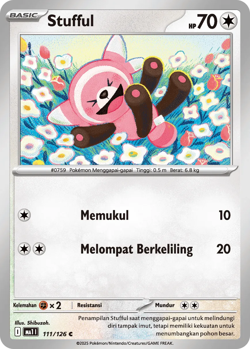 Stufful 111/184 — Mega Evolution ID/TH Singles (Indonesian Pokémon TCG card)