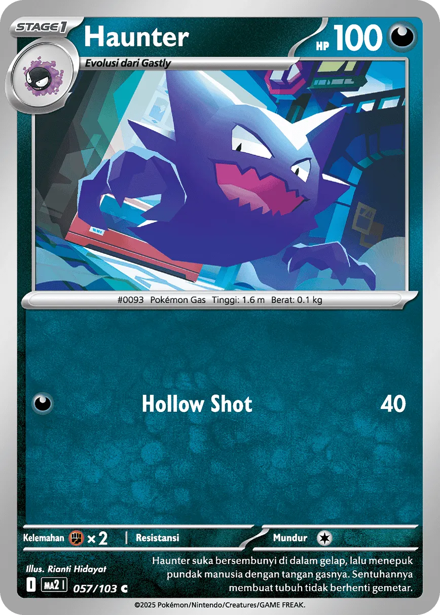 Haunter 057 — Blue Blaze (Indonesian Pokémon TCG card)