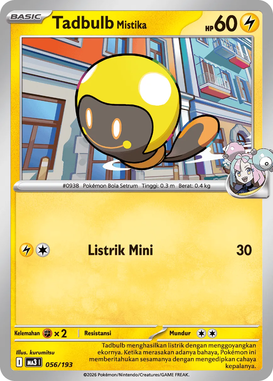 Iono's Tadbulb 056 — MEGA Dream ex (Indonesian Pokémon TCG card)