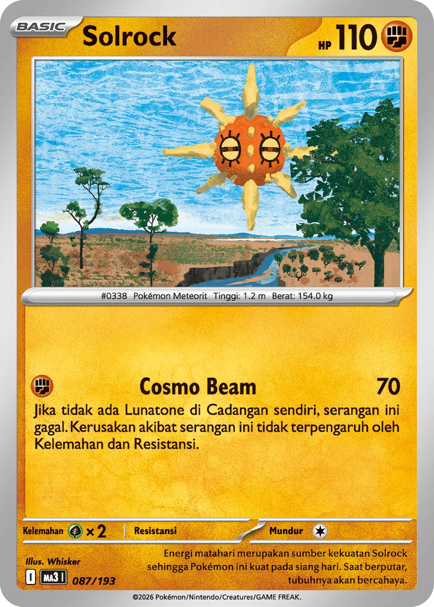 Solrock 087 — MEGA Dream ex (Indonesian Pokémon TCG card)
