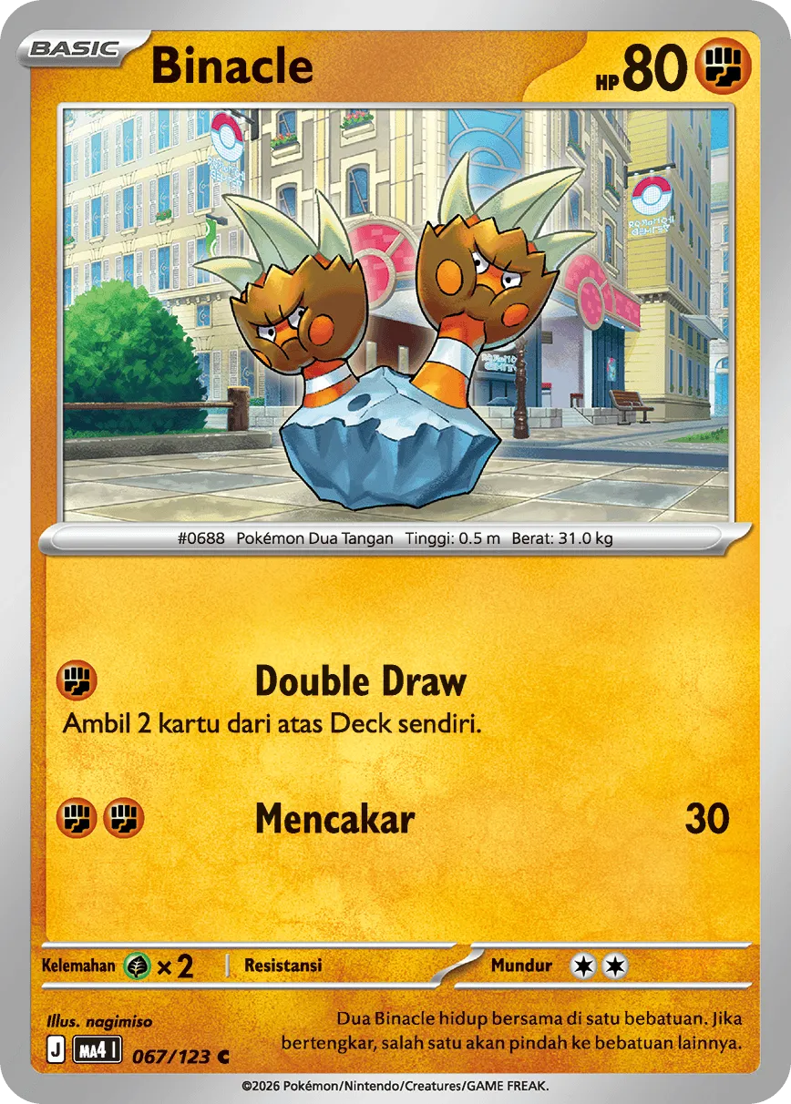 Binacle 067/123 — Void Blast (Indonesian Pokémon TCG card)