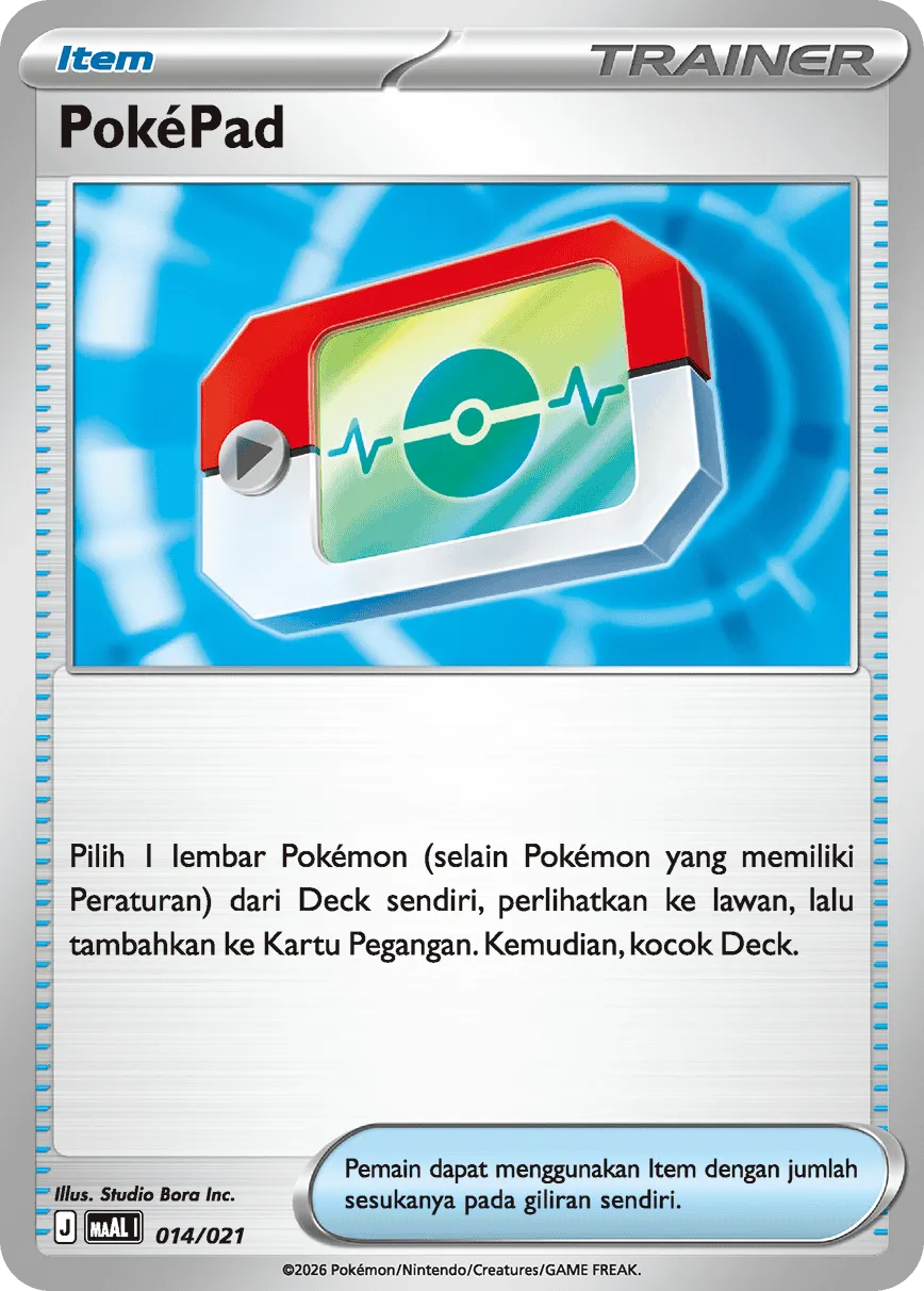Poké Pad 014/22 — Mega Lucario ex Starter Deck (Indonesian Pokémon TCG card)