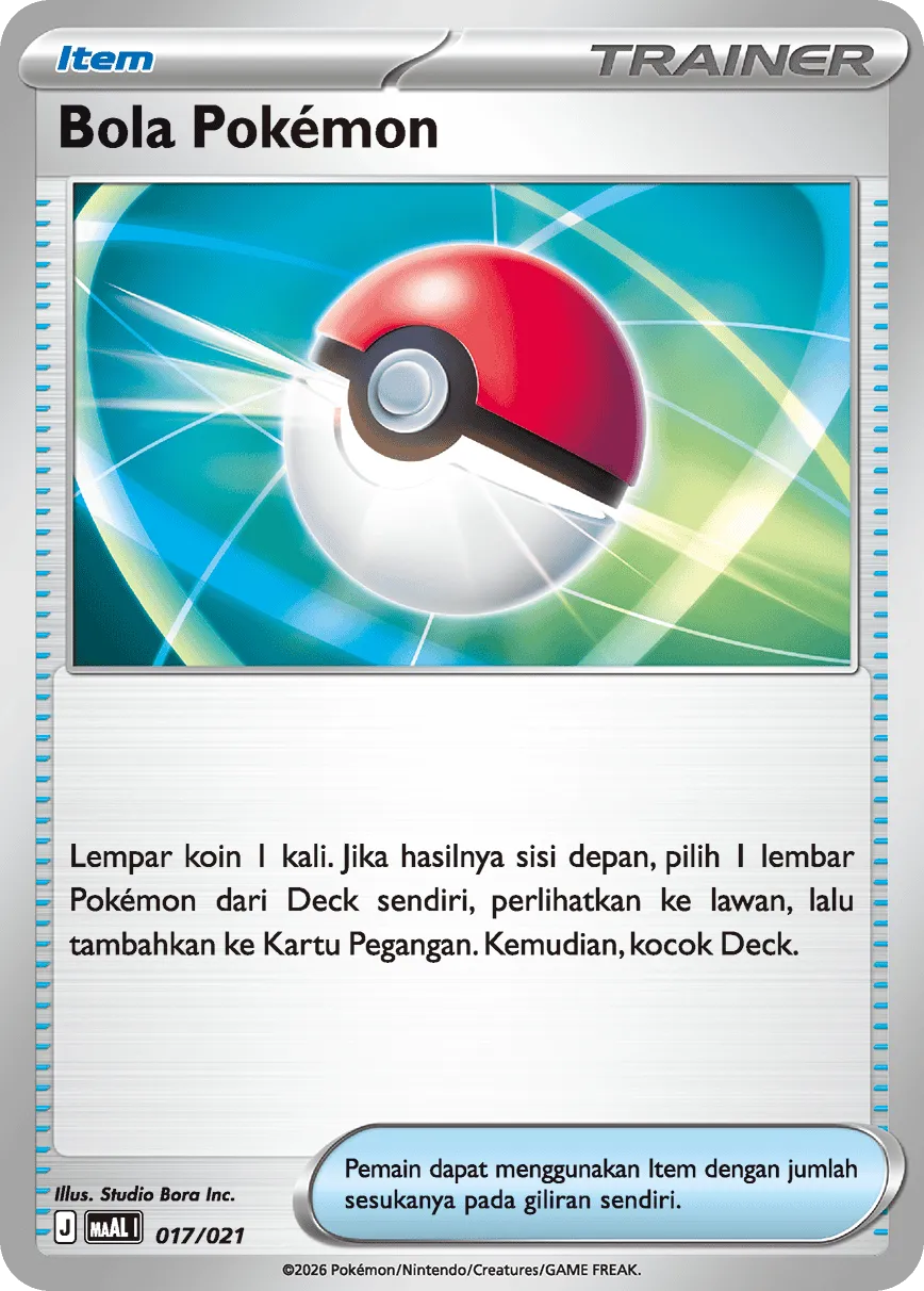 Poké Ball 017/22 — Mega Lucario ex Starter Deck (Indonesian Pokémon TCG card)