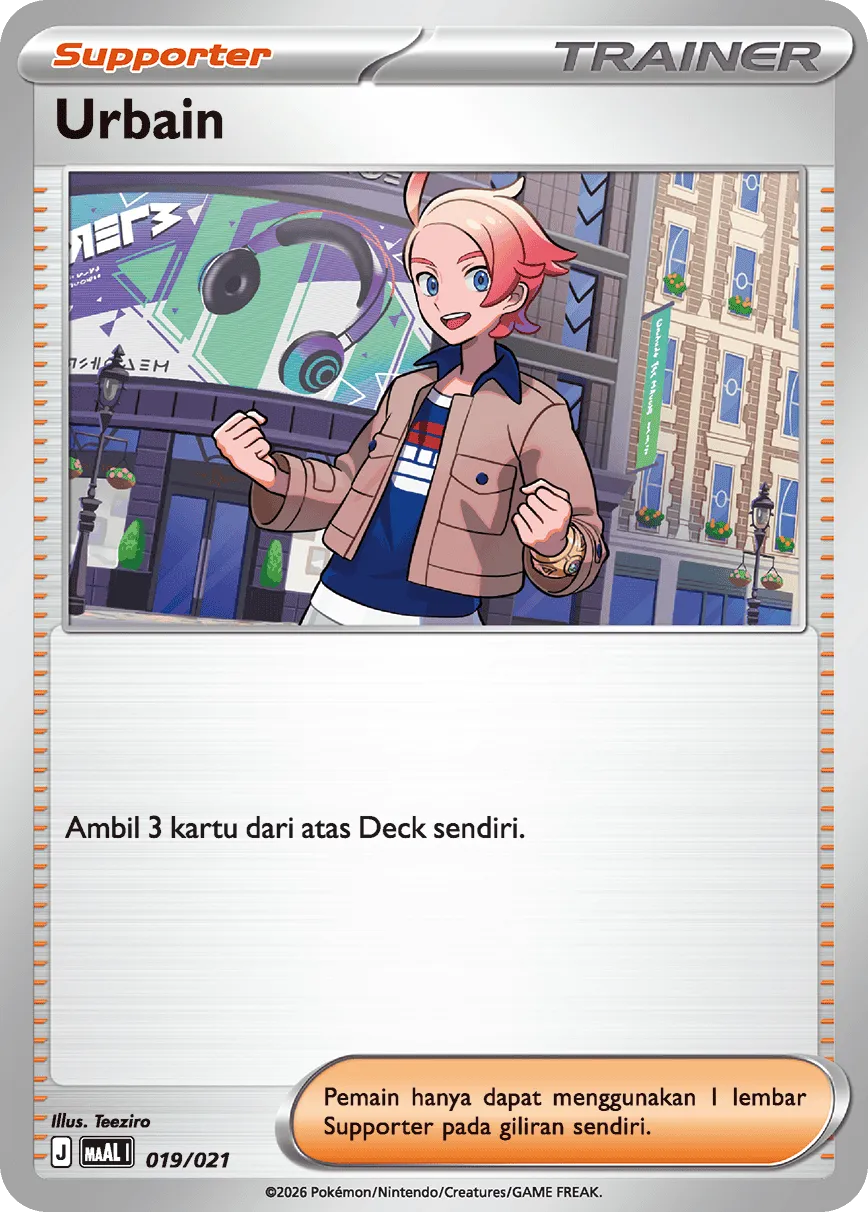 Urbain 019/22 — Mega Lucario ex Starter Deck (Indonesian Pokémon TCG card)