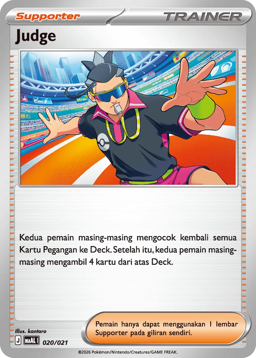 Judge 020/22 — Mega Lucario ex Starter Deck (Indonesian Pokémon TCG card)