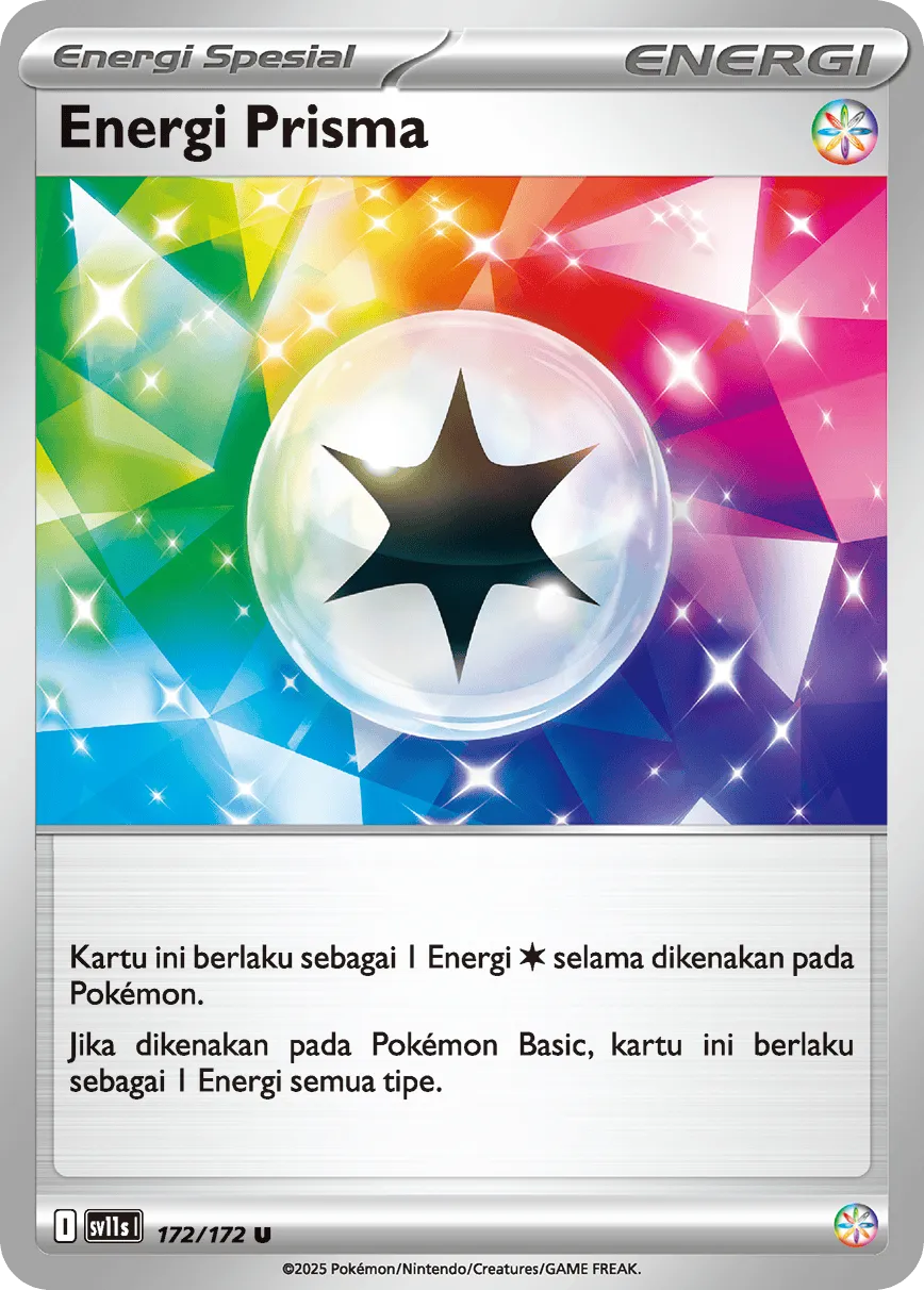 Prism Energy 172 — Black And White (Indonesian Pokémon TCG card)