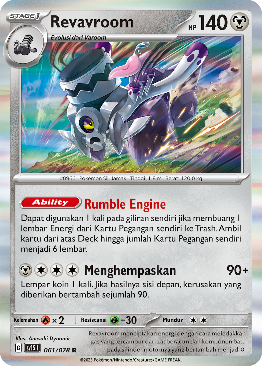 Revavroom 061 — Scarlet ex (Indonesian Pokémon TCG card)