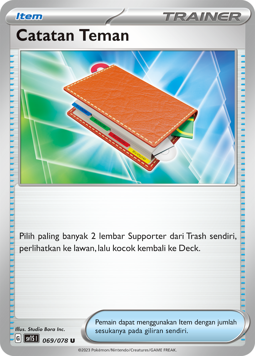 Catatan Teman 069 — Scarlet ex (Indonesian Pokémon TCG card)