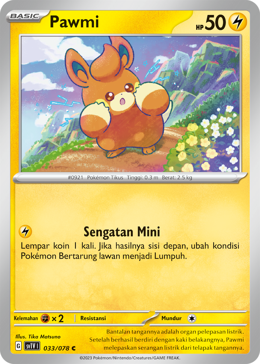 Pawmi 033 — Violet ex (Indonesian Pokémon TCG card)