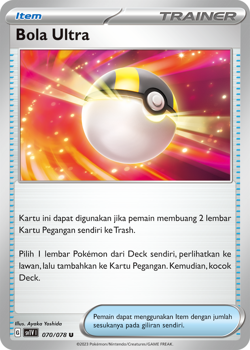 Bola Ultra 070 — Violet ex (Indonesian Pokémon TCG card)