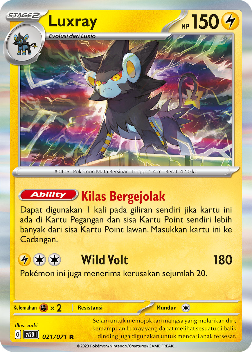 Luxray 021 — Letusan Tanah (Indonesian Pokémon TCG card)