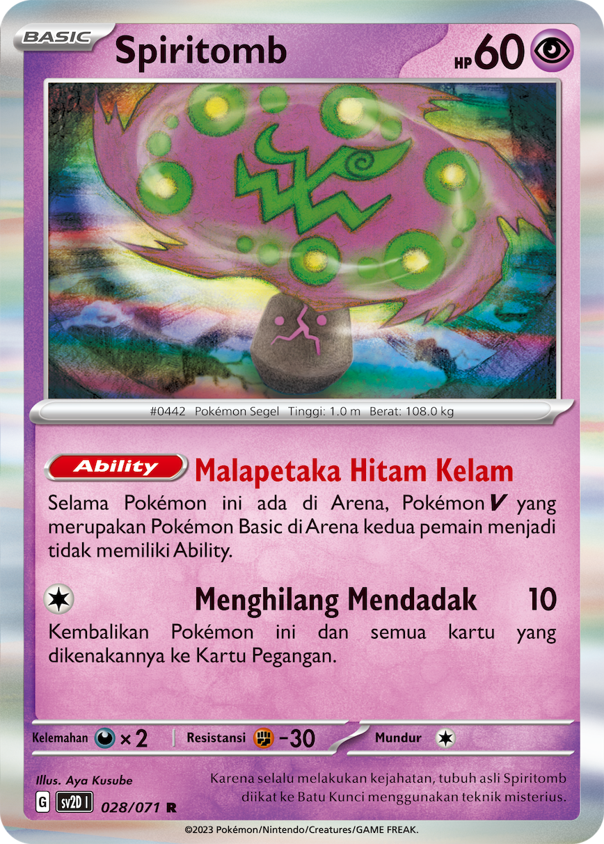 Spiritomb 028 — Letusan Tanah (Indonesian Pokémon TCG card)
