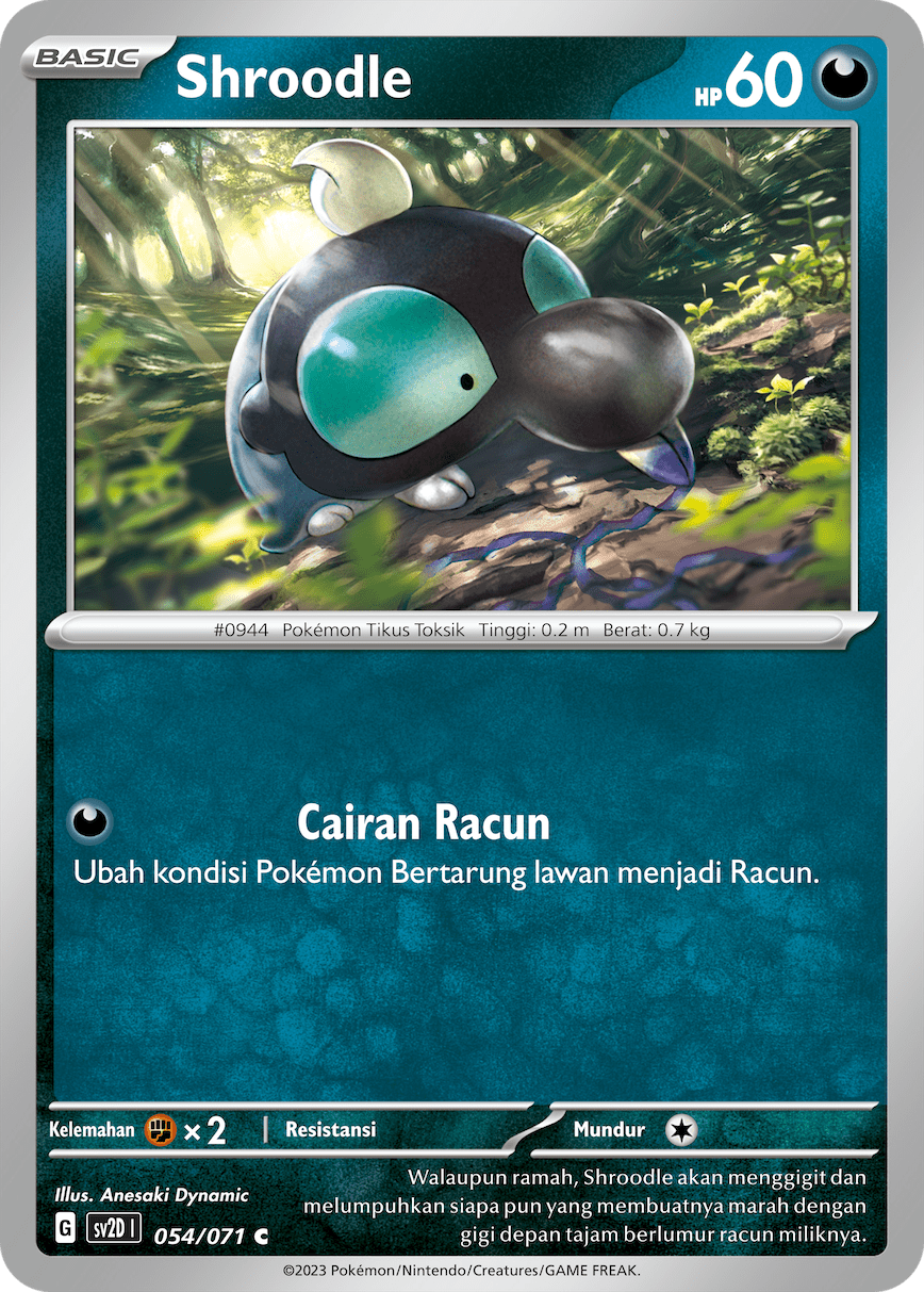Shroodle 054 — Letusan Tanah (Indonesian Pokémon TCG card)